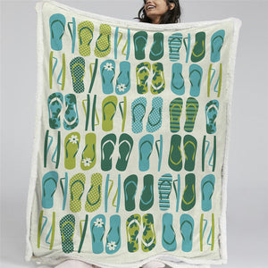 Shoe Themed Sherpa Fleece Blanket