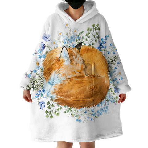 Image of Snoozing Fox SWLF0856 Hoodie Wearable Blanket