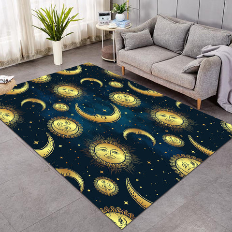 Image of Moon & Sun Patterns Space SW0055 Rug