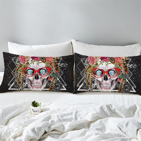 Image of Gaudy Skull Pillowcase