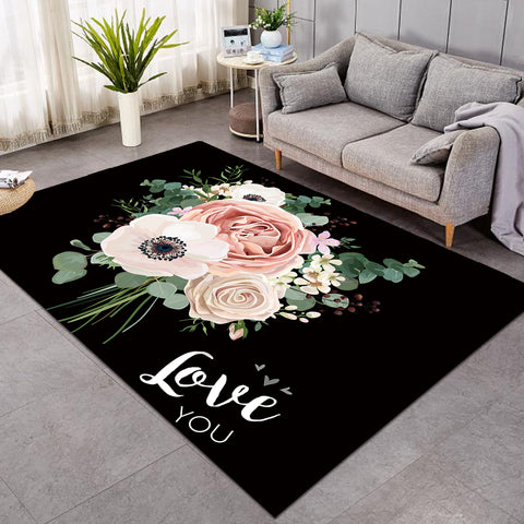 Image of Love You Rose Bouquet SW0299 Rug