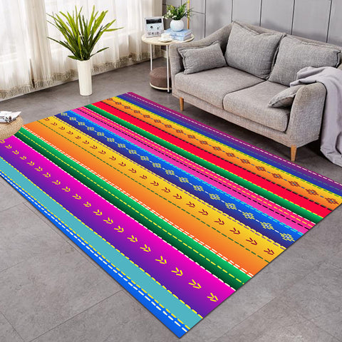 Image of Dotted Colorful Lines SW0654 Rug
