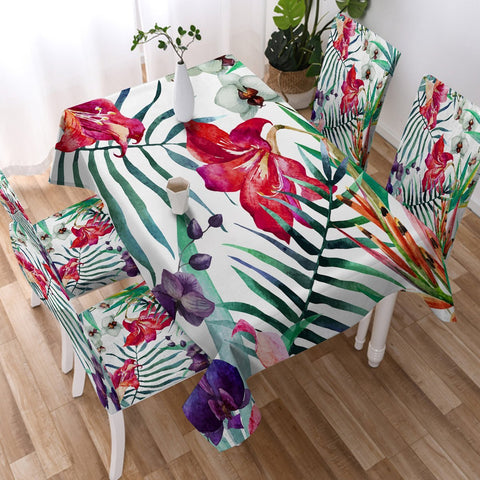 Image of Tropical Floral Tablecloth - Beddingify