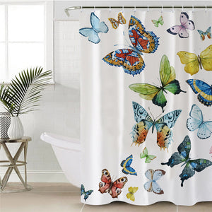 Butterfly Swarm Shower Curtain