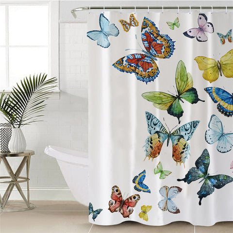 Image of Butterfly Swarm Shower Curtain