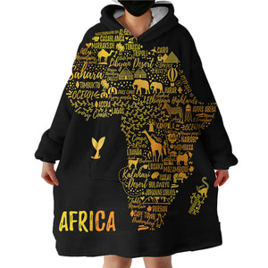 Africa SWLF1761 Hoodie Wearable Blanket