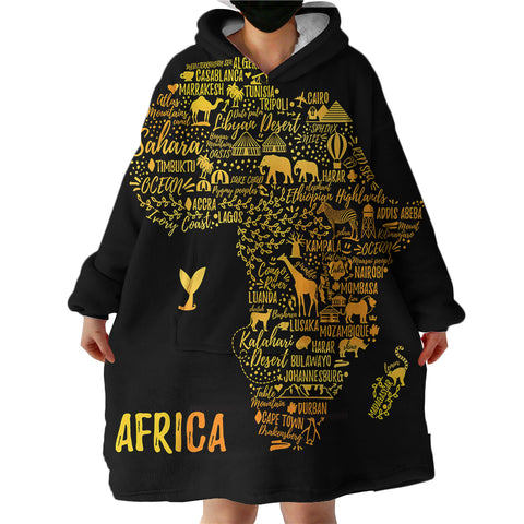 Image of Africa SWLF1761 Hoodie Wearable Blanket