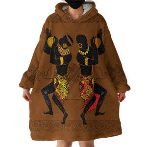 African Dance SWLF1292 Hoodie Wearable Blanket