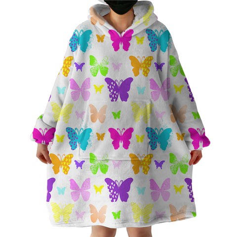 Image of Butterflies SWLF2494 Hoodie Wearable Blanket
