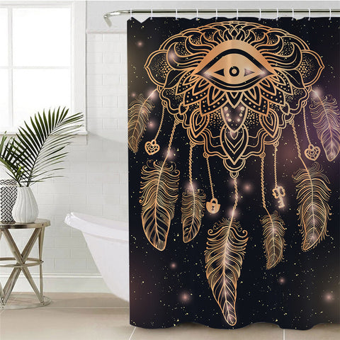 Image of Holly Eye Dream Catcher Shower Curtain