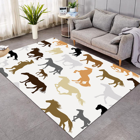 Image of Horse Shadows White SW1560 Rug
