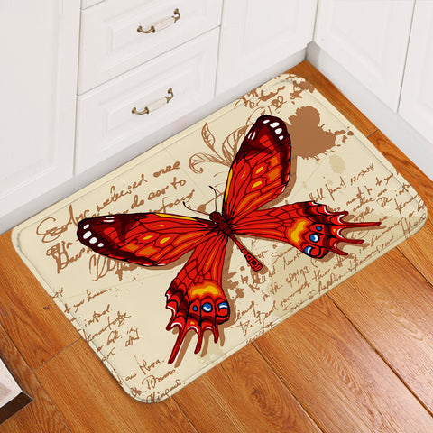 Image of Machaon Butterfly Letter Door Mat