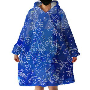 Seafood SWLF0651 Hoodie Wearable Blanket