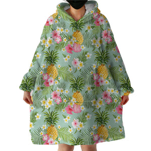 Pineapples SWLF2316 Hoodie Wearable Blanket