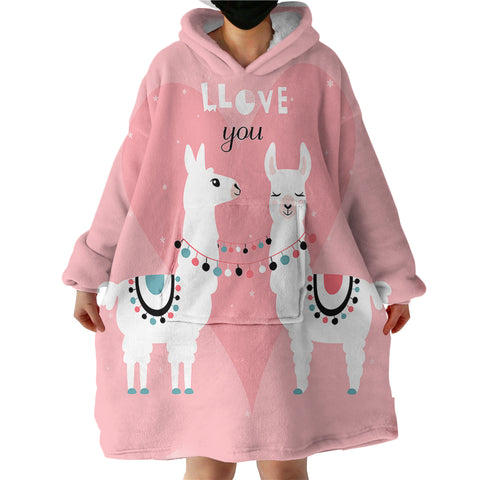 Image of Llama Llove SWLF1666 Hoodie Wearable Blanket