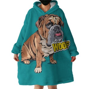 Woof Pug SWLF2514 Hoodie Wearable Blanket