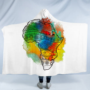 Africa Continent SW0832 Hooded Blanket