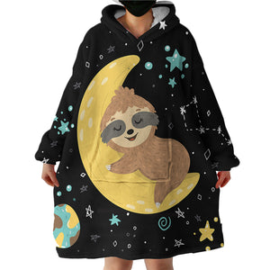Luna Sloth SWLF1628 Hoodie Wearable Blanket