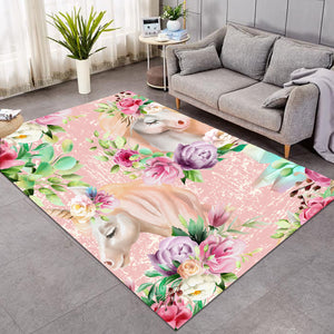 Floral Unicorn Rug