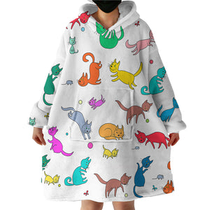 Colored Cats SWLF1740 Hoodie Wearable Blanket