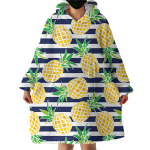Pineapple Stripes SWLF0510 Hoodie Wearable Blanket