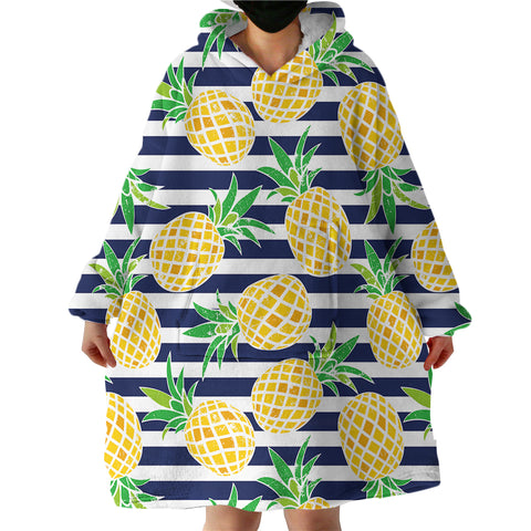 Image of Pineapple Stripes SWLF0510 Hoodie Wearable Blanket
