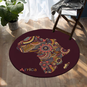 Africa Continent SW1510 Round Rug