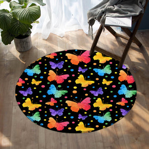 Bright Butterflies SW1505 Round Rug