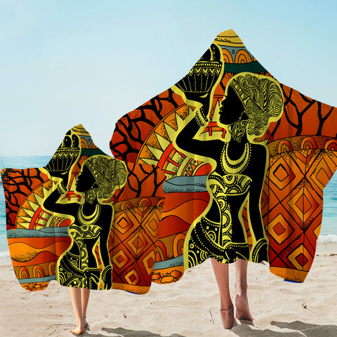 Image of Basket Lady African Hooded Towel