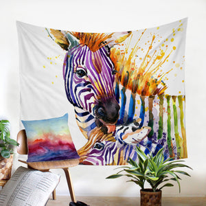 Color Splashed Zebra SW0847 Tapestry