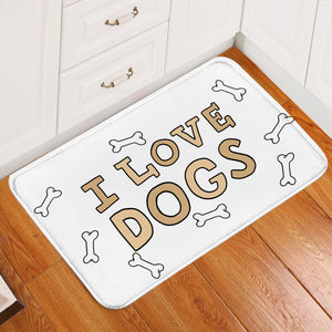 I Love Dogs Door Mat