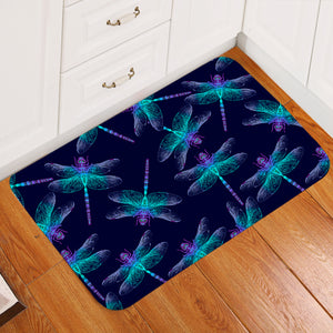 Glowing Dragonflies Door Mat