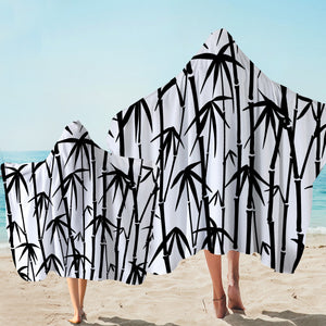 Black Bamboo Forest Hooded Towel