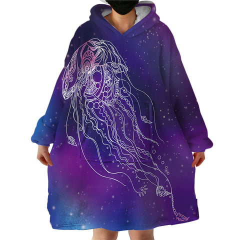 Image of Jellyfish SWLF0289 Hoodie Wearable Blanket