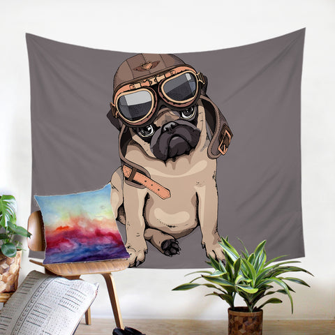 Image of Tough Pug SW0755 Tapestry