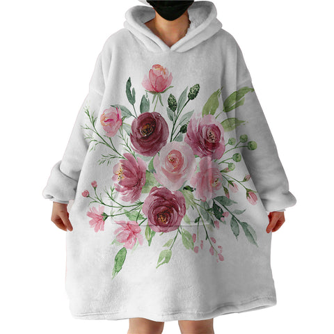 Image of Roses SWLF2334 Hoodie Wearable Blanket