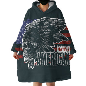 Native American SWLF1826 Hoodie Wearable Blanket