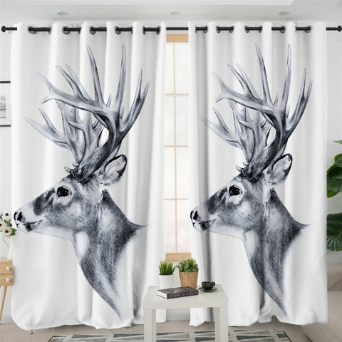 Image of B&W Antelope 2 Panel Curtains