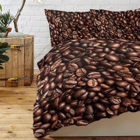 Image of 3D Coffee Beans Bedding Set - Beddingify