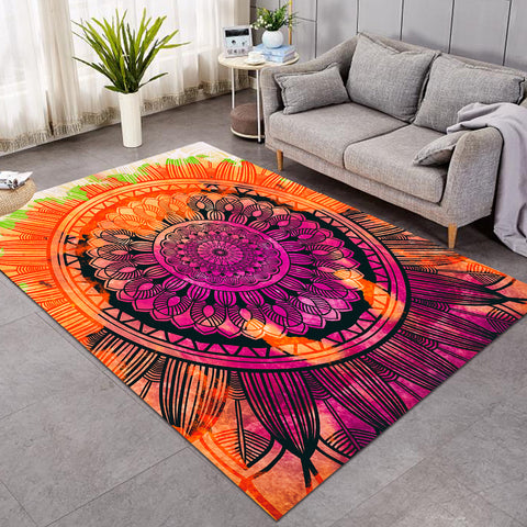 Image of Orange & Purple Sunflower SW0846 Rug