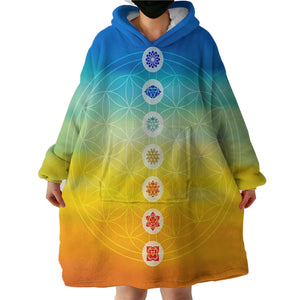 Chakras SWLF2784 Hoodie Wearable Blanket