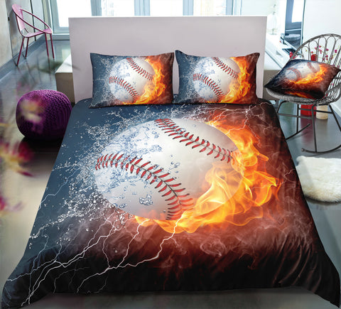 Image of Flame Baseball Bedding Set - Beddingify