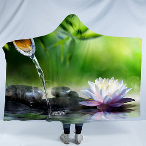 3D Zen Pond SW1541 Hooded Blanket