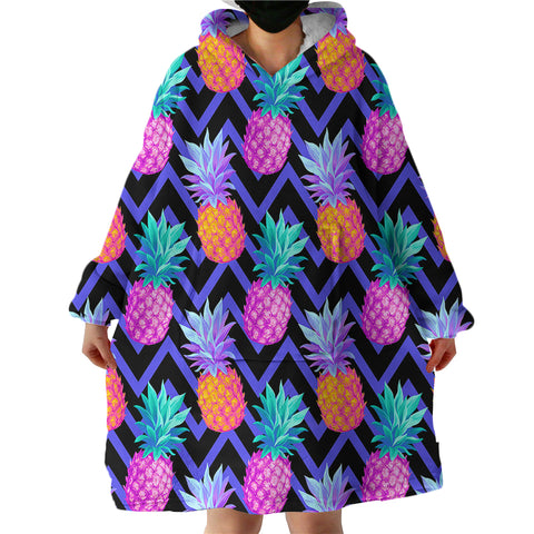 Image of Pineapples SWLF0668 Hoodie Wearable Blanket