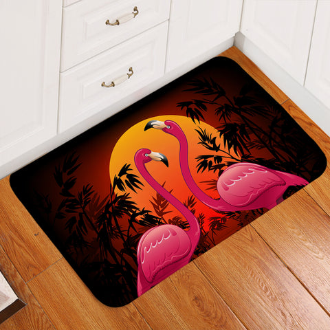 Image of Flamingos Sunset Door Mat