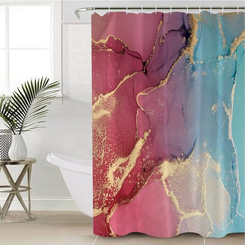 Image of Sandy Color Spectrum Shower Curtain