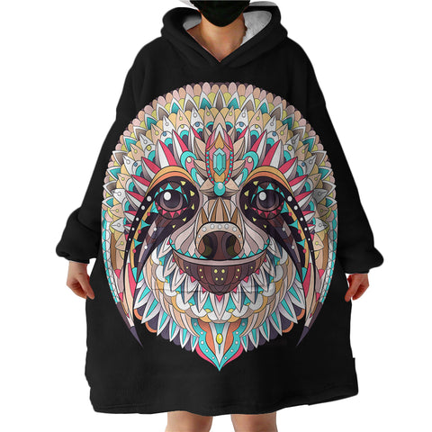 Image of Sloth SWLF0461 Hoodie Wearable Blanket