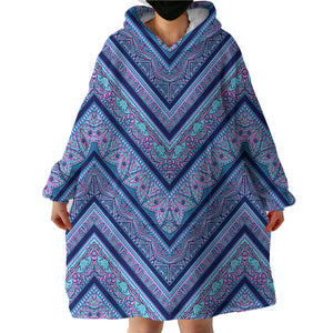 Blue Patterns SWLF2779 Hoodie Wearable Blanket