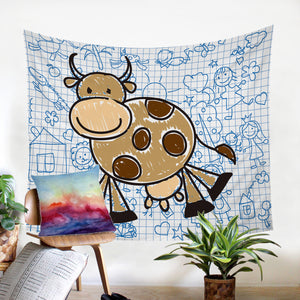 Cow Doodles SW0746 Tapestry