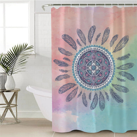 Image of Dreamy Sky Dream Catcher Shower Curtain